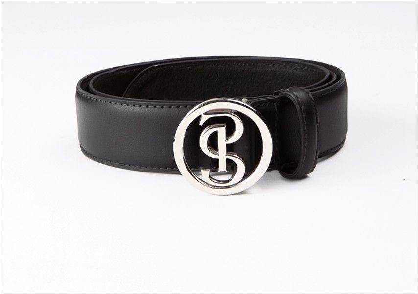 PS OF SWEDEN - Leather Belt Daisy Black, Size: Small