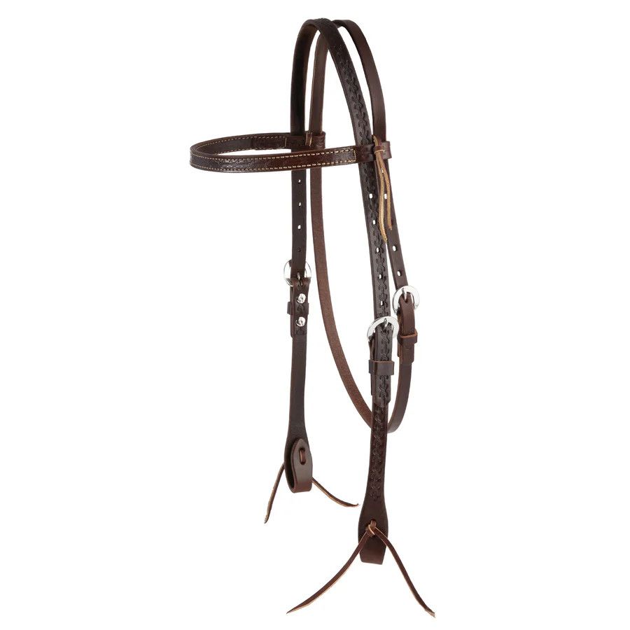 WEAVER - Barbed Wire Browband Headstall, Size: Full