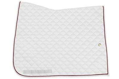 OGILVY EQUESTRIAN - Dressage Porfil Pad Square White/Burgundy