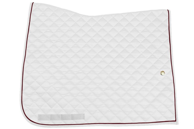 OGILVY EQUESTRIAN - Dressage Porfil Pad Square White/Burgundy