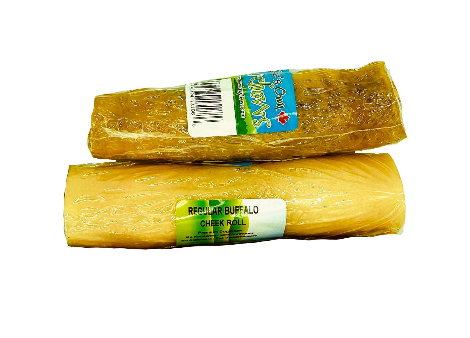 NATURE'S OWN DOG CHEWS - Regular Buffalo Cheek Roll w/ Hint of Mint, Size: 5-6'' (112g)