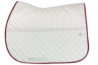 OGILVY EQUESTRIAN - Jump FrictionFree Pad White/Baby Pink/Burgundy