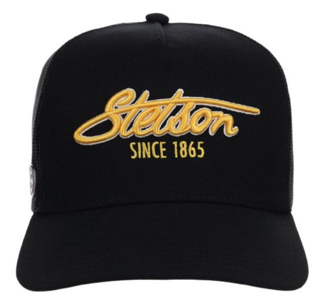 STETSON - Since 1865 Black Trucker Cap, Size: O/S