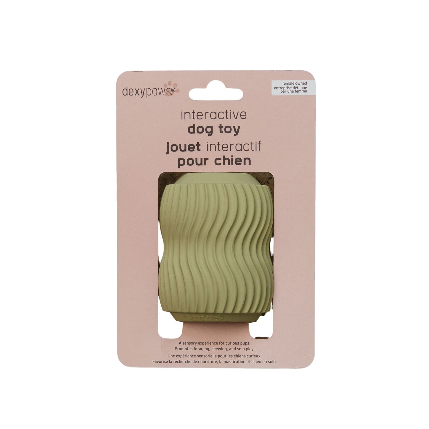 DEXYPAWS - Sage Green Aggressive Teething Toy, Colour: Vert Sauge
