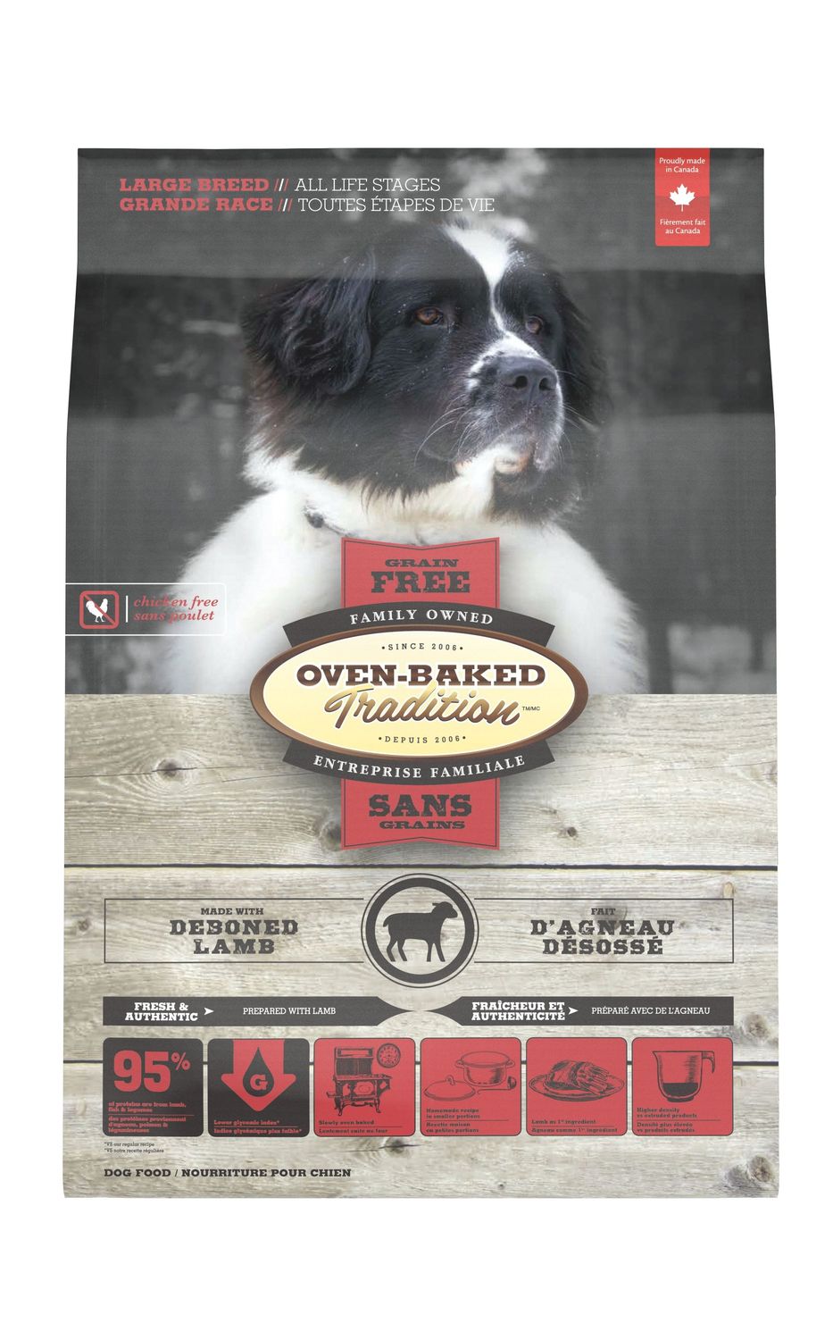OVEN-BAKED TRADITION - Grain-Free Lamb Dog Food for Large Breed Dogs, Size: 5lb