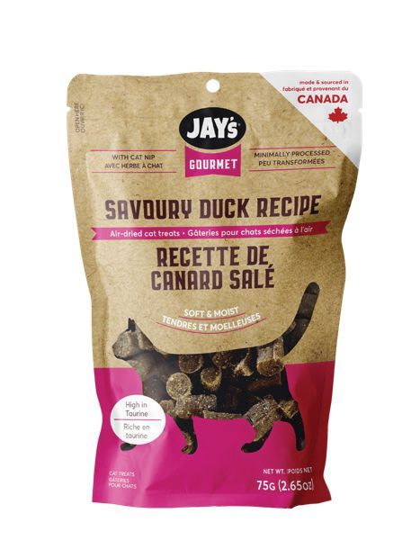 JAY'S - Savoury Duck Recipe Air-dried Cat Treats, Size: 75g