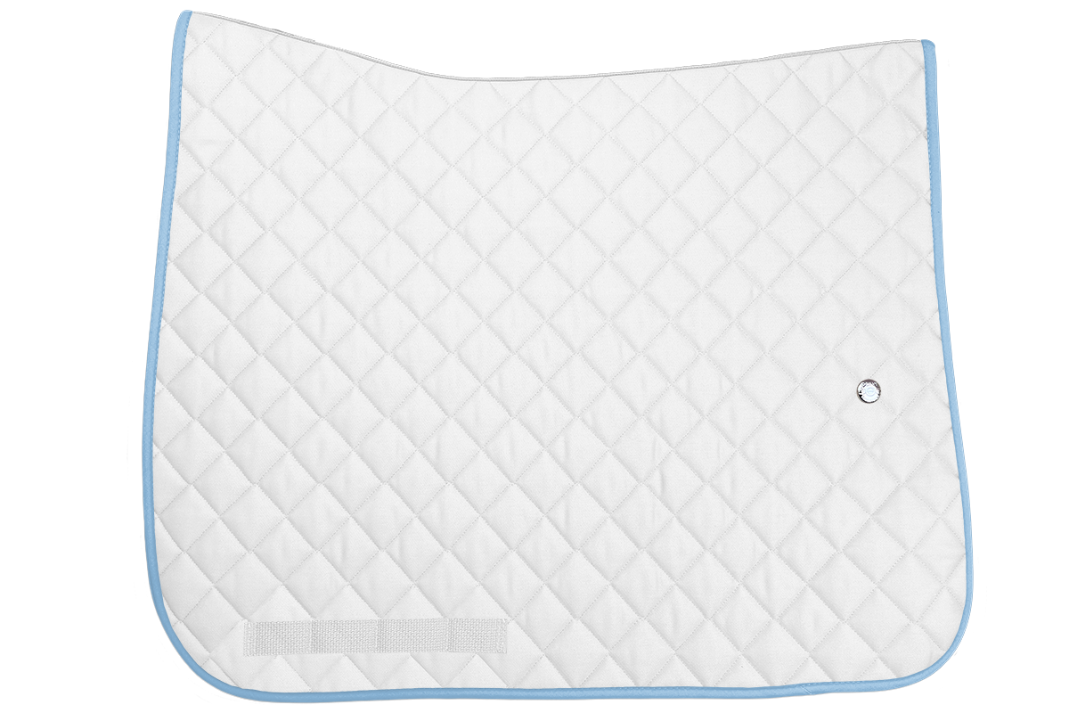OGILVY EQUESTRIAN - Dressage Porfil Pad Regular White/Baby Blue