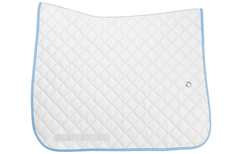 OGILVY EQUESTRIAN - Dressage Porfil Pad Regular White/Baby Blue