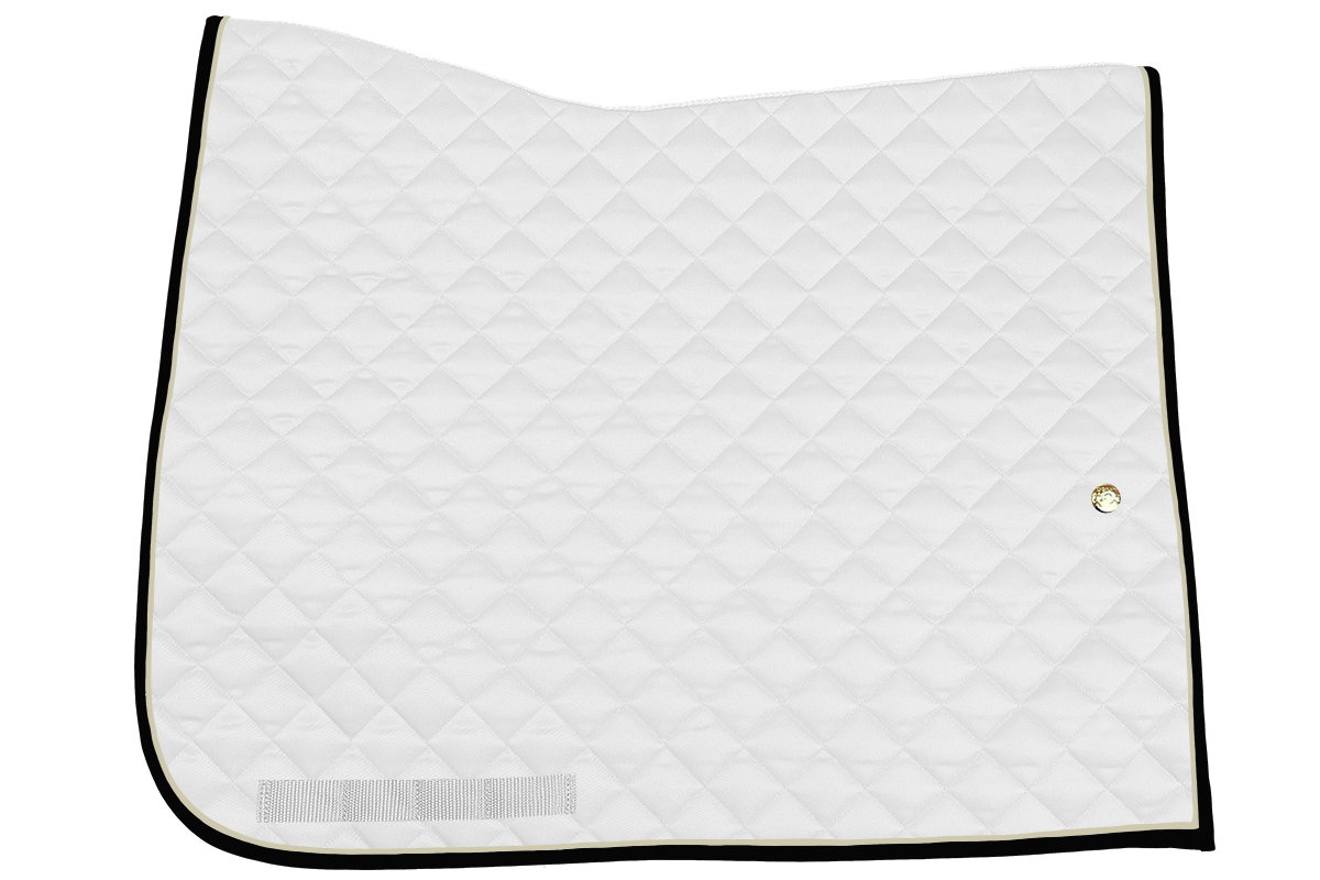 OGILVY EQUESTRIAN - Dressage Profil Pad Square White/Ivory/Black