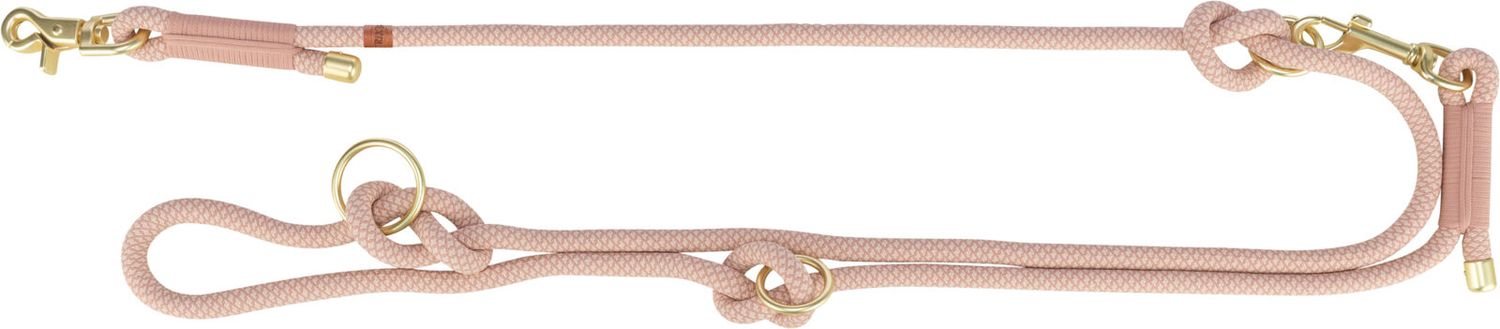 TRIXIE - Light Pink Soft Rope Ajustable Lead, Size: Small-XLarge (2m)