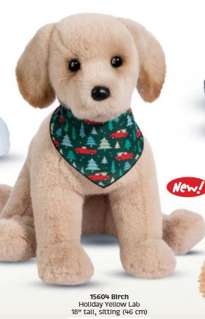 DOUGLAS - Holiday Birch the Labrador Retriever Dog Plush, Size: 20'' de Long