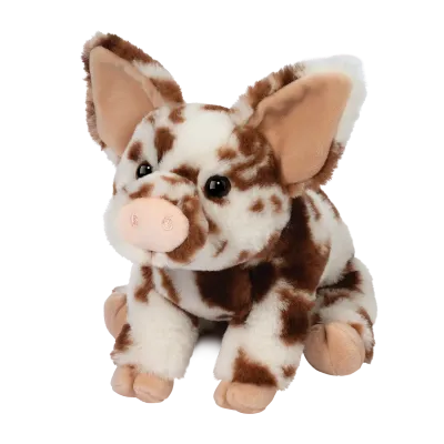DOUGLAS - Sandie the Brown Spotted Kunkune Pig Soft Plush