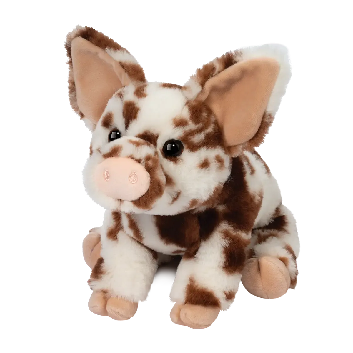 DOUGLAS - Sandie the Brown Spotted Kunkune Pig Soft Plush, Size: 9''