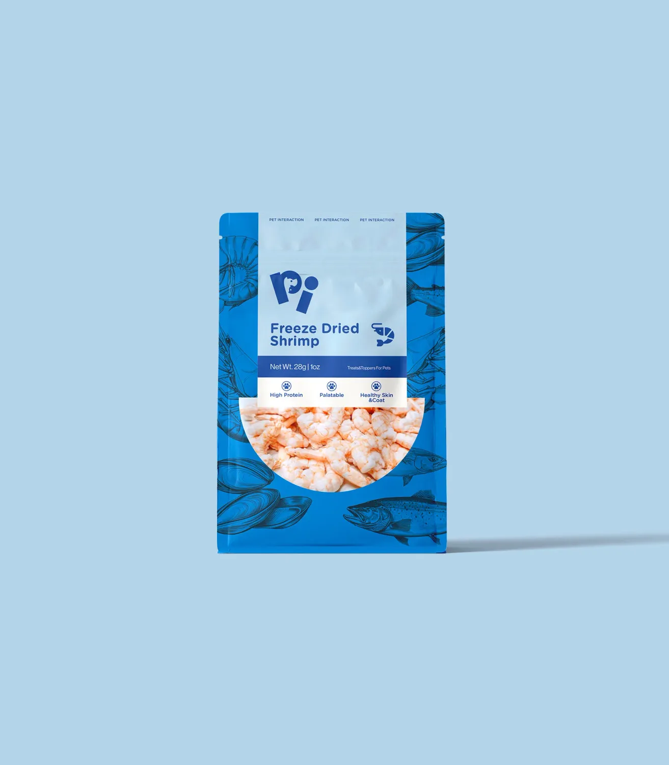 PI PET FOOD - Freeze-Dried Shrimp, Size: 28g