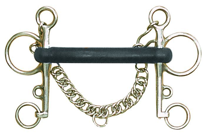 CENTAUR - Stainless Steel Hard Rubber Mullen Mouth Pelham