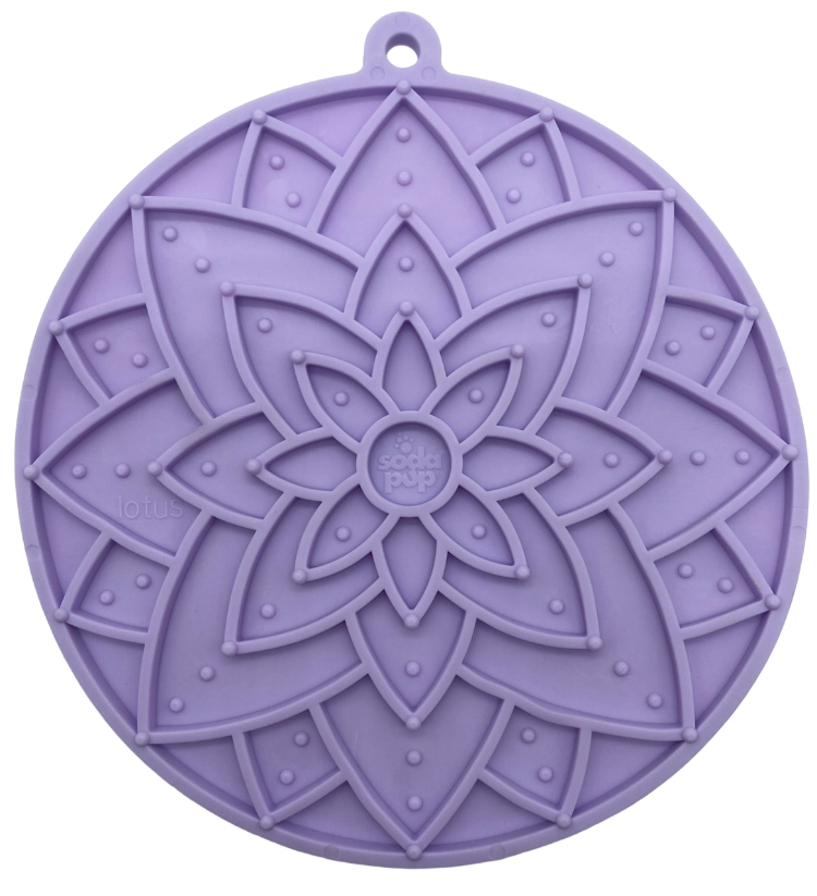 SODAPUP - Lotus Design Emat Enrichment Lick Mat, Colour: Lavande