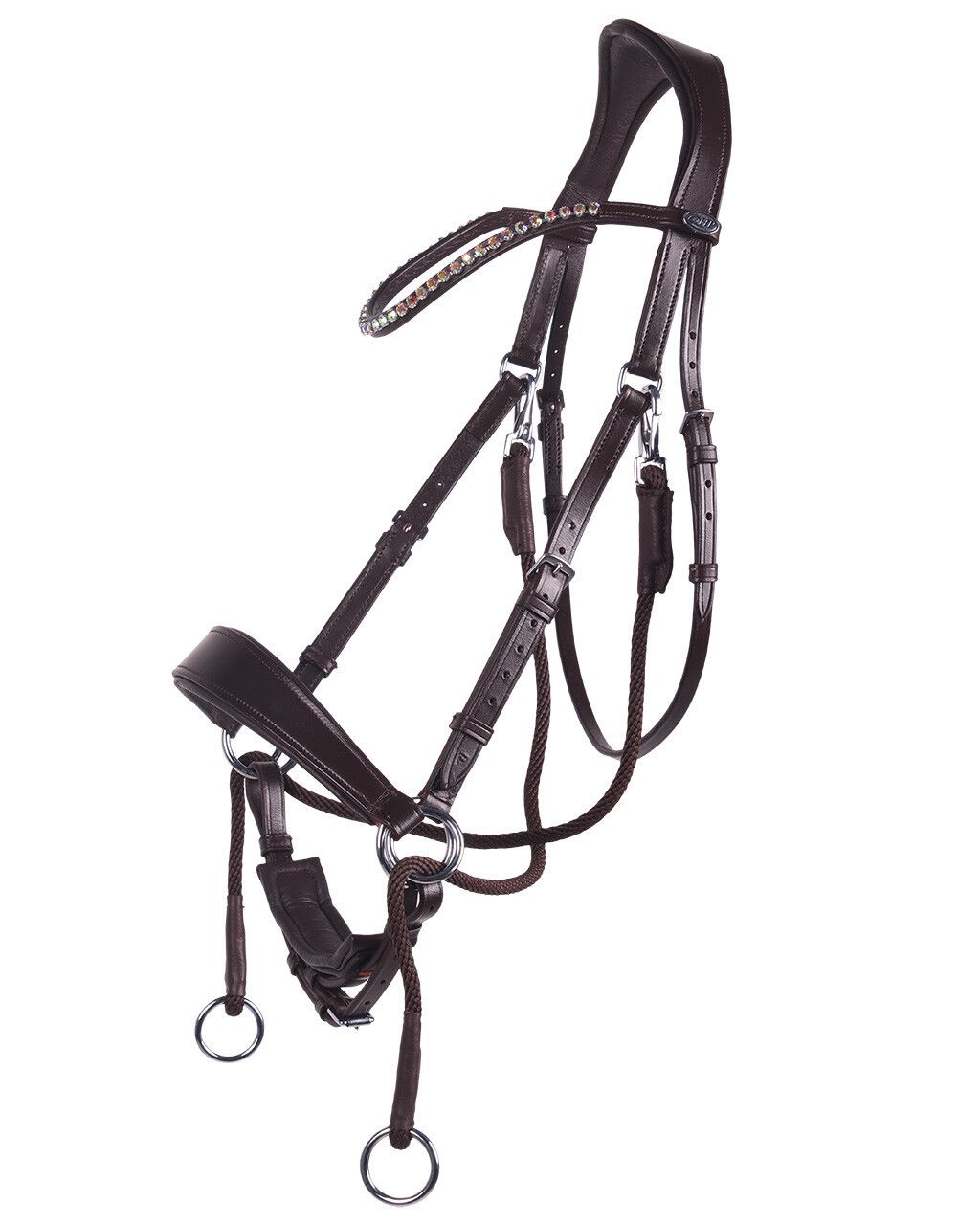 QHP - Bridle Sunna Bitless Brown, Size: Cheval