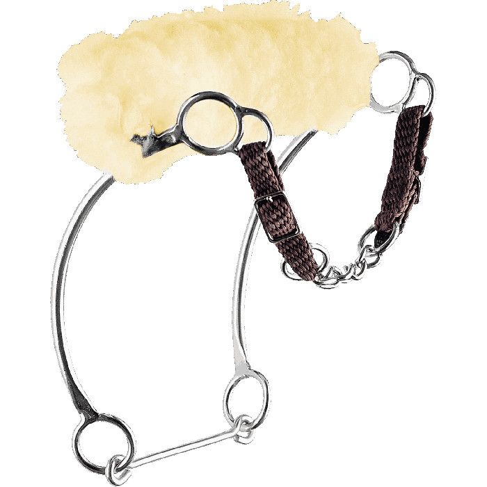 SPRENGER - Kombi Hackamore with Sheepskin, Size: Cheval
