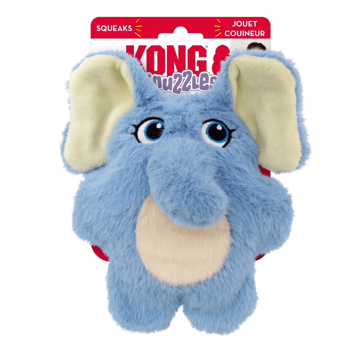 KONG - Kiddos Snuzzles Elephant Plush, Colour: Bleu