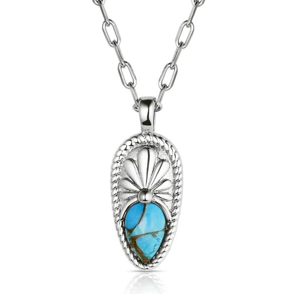 MONTANA SILVERSMITHS - Pointed Path Turquoise Necklace