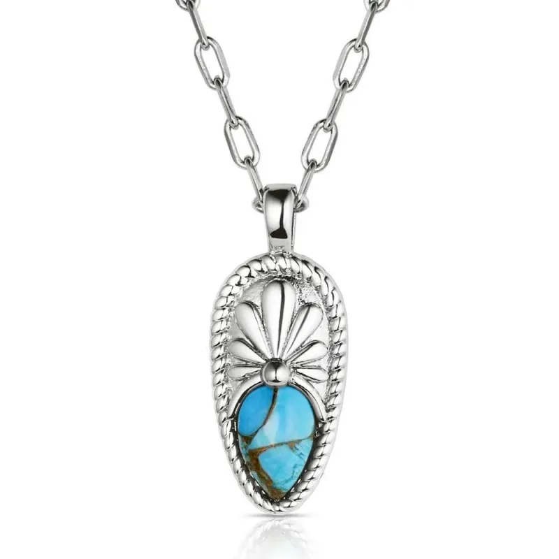 MONTANA SILVERSMITHS - Pointed Path Turquoise Necklace