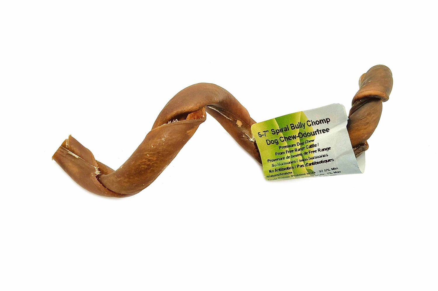 NATURE'S OWN DOG CHEWS - Spiral Bully Chomp, Size: 5''-7''