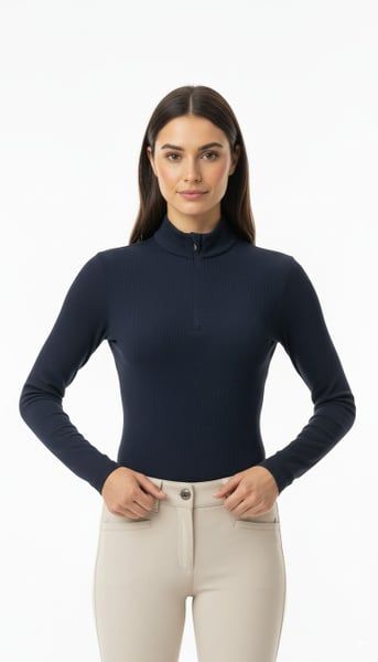 PS OF SWEDEN - Ryder Ribbed Long Sleeves Baselayer Navy