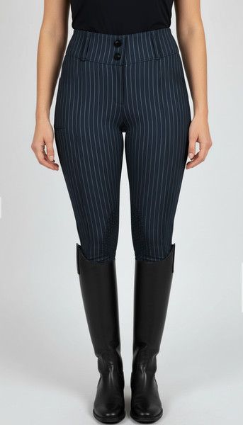PS OF SWEDEN - Penny Pinstripe Knee Grip Breeches Navy