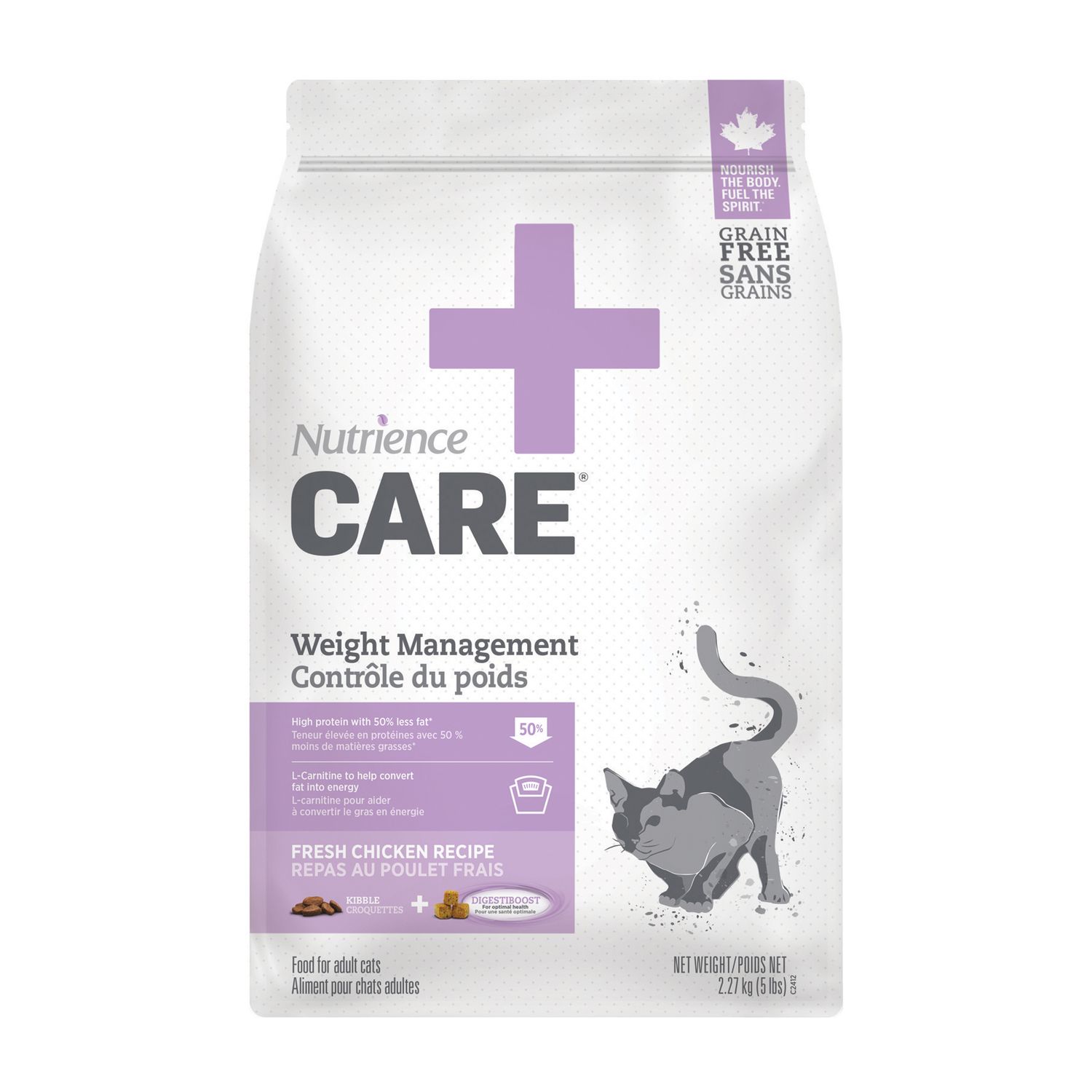 NUTRIENCE - Care+ Weight Management Food for Cats, Size: 2.27kg