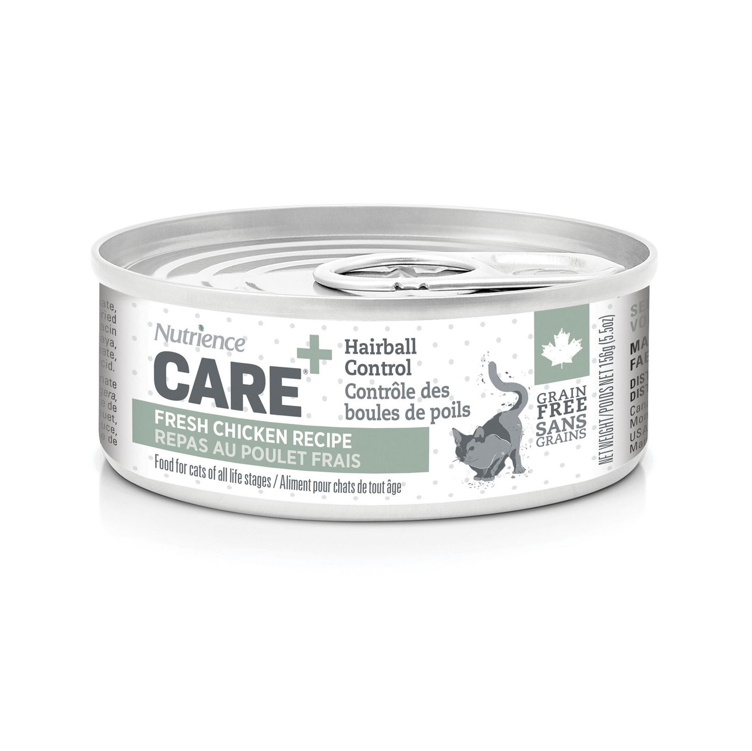 NUTRIENCE - Care+ Hairball Control Wet Cat Food, Size: 156g