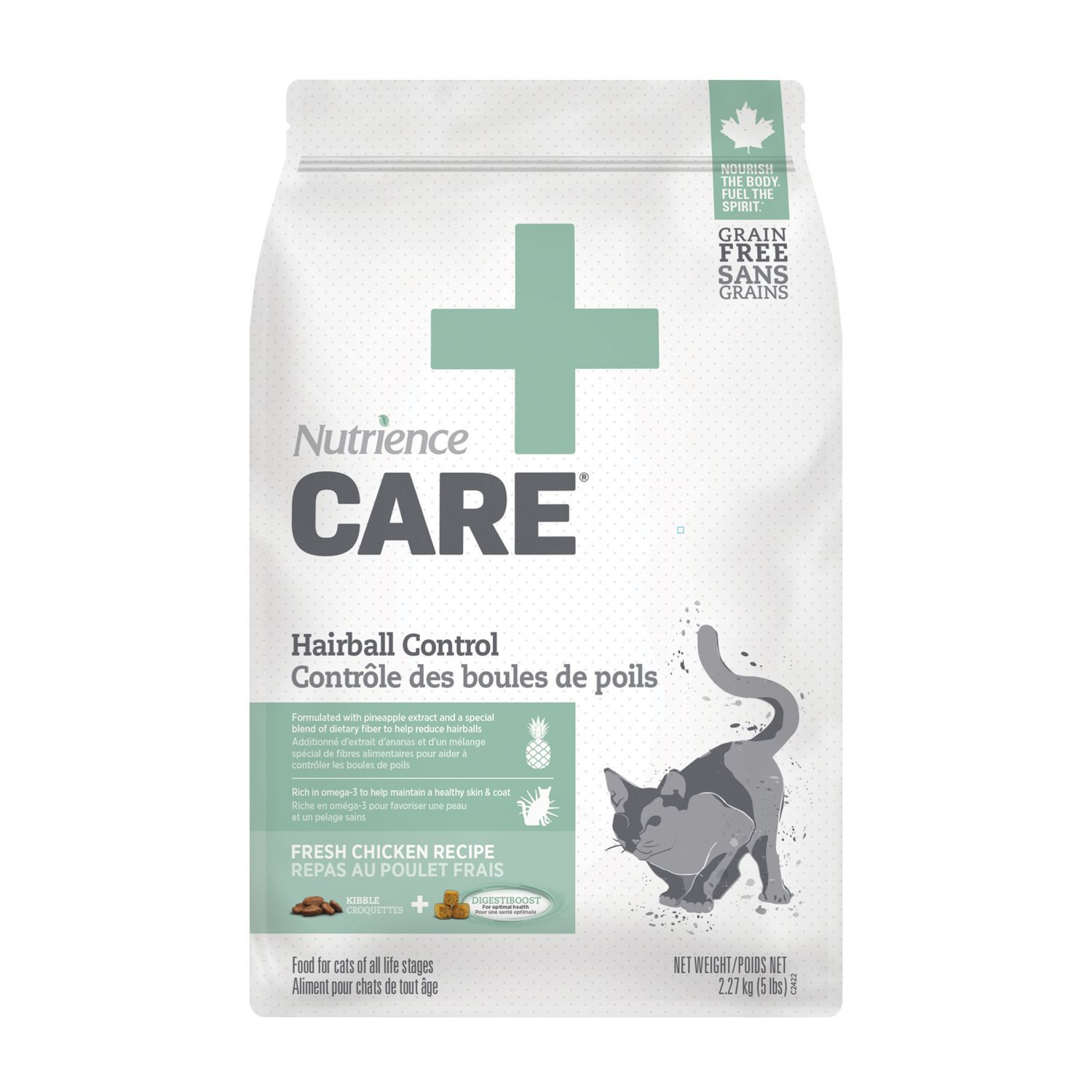 NUTRIENCE - Care+ Hairball Control Cat Food, Size: 2.27kg