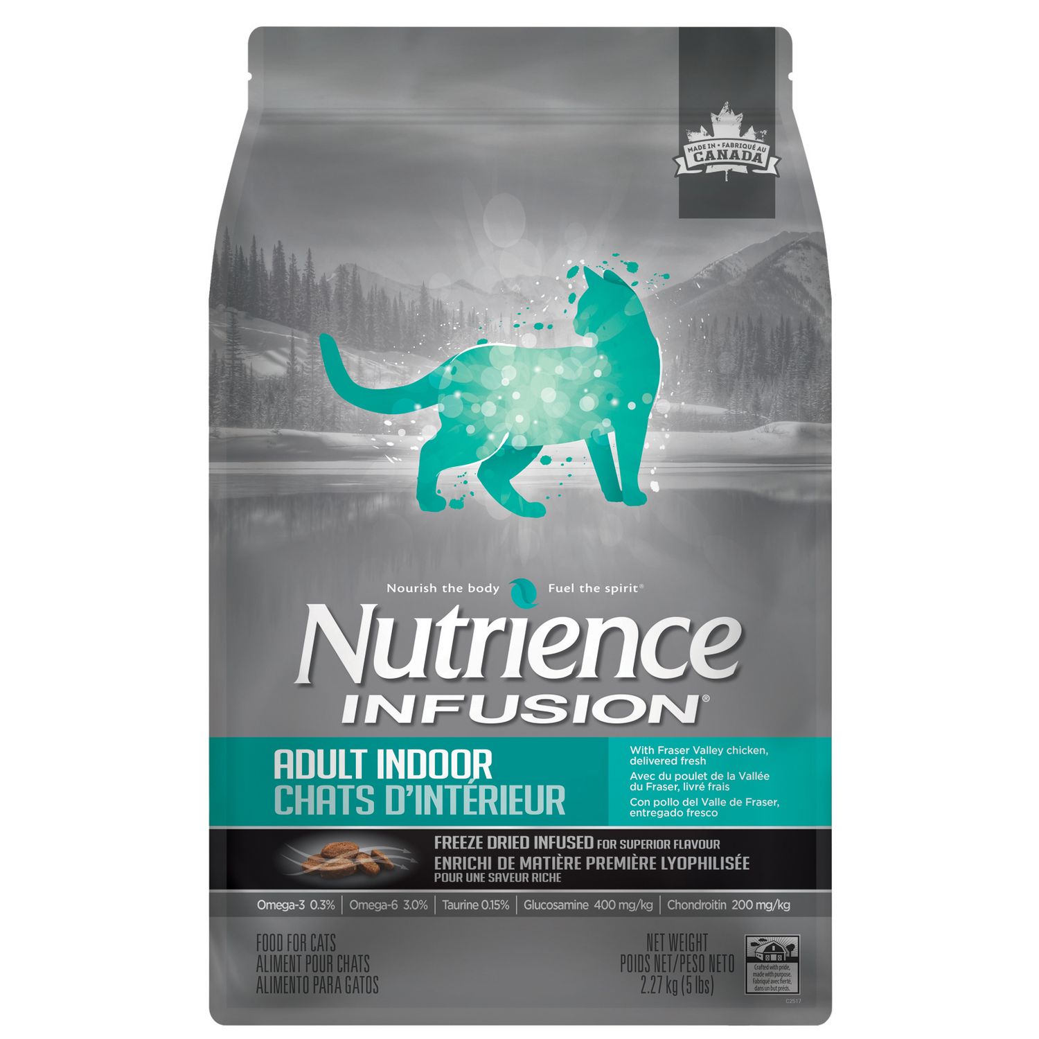 NUTRIENCE - Fraser Valley Chicken Infusion Healthy Adult Indoor Cat Food, Size: 2.27kg