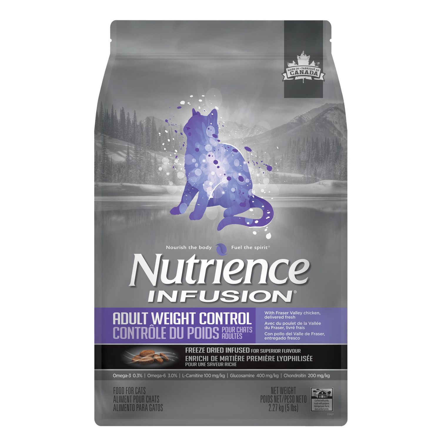 NUTRIENCE - Fraser Valley Chicken Infusion Weight Control Healthy Cat Food, Size: 2.27kg