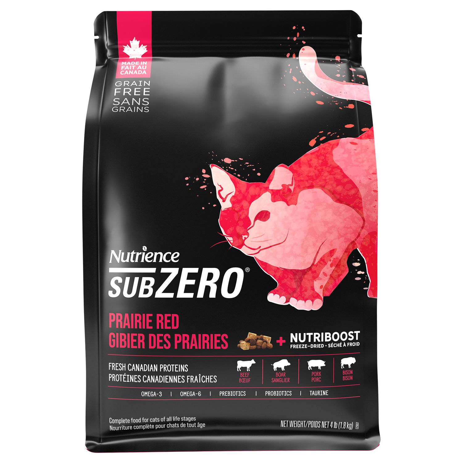 NUTRIENCE - SubZero Prairie Red High Protein Cat Recipe, Size: 1.8kg
