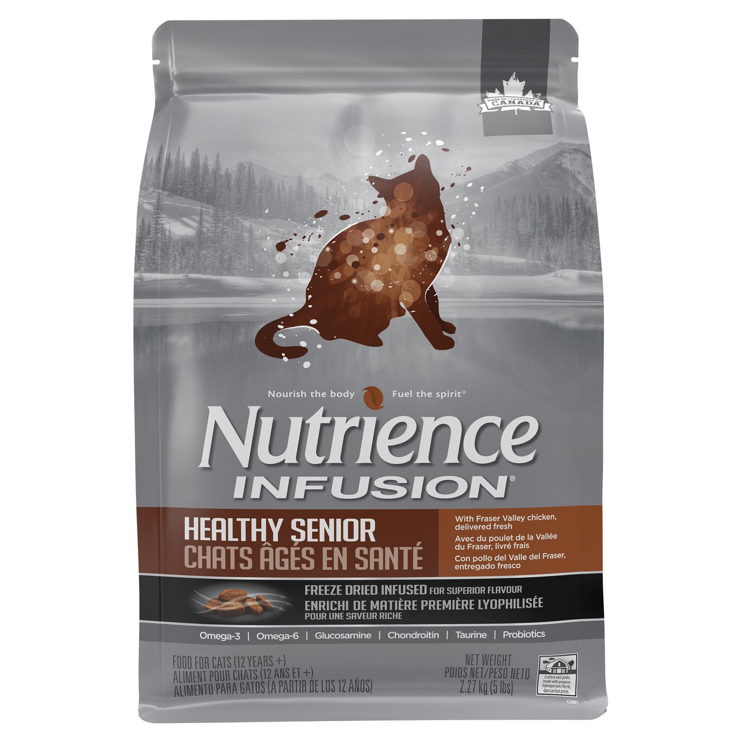 NUTRIENCE - Fraser Valley Chicken Infusion Healthy Senior Cat Food, Size: 2.27kg