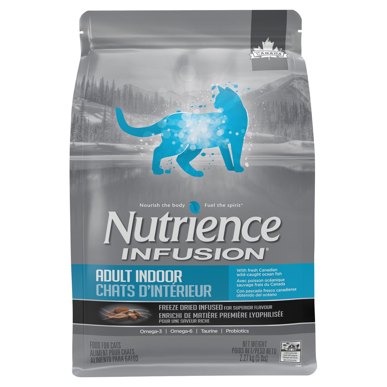 NUTRIENCE - Wild Ocean Fish Infusion Healthy Adult Indoor Cat Food, Size: 2.27kg