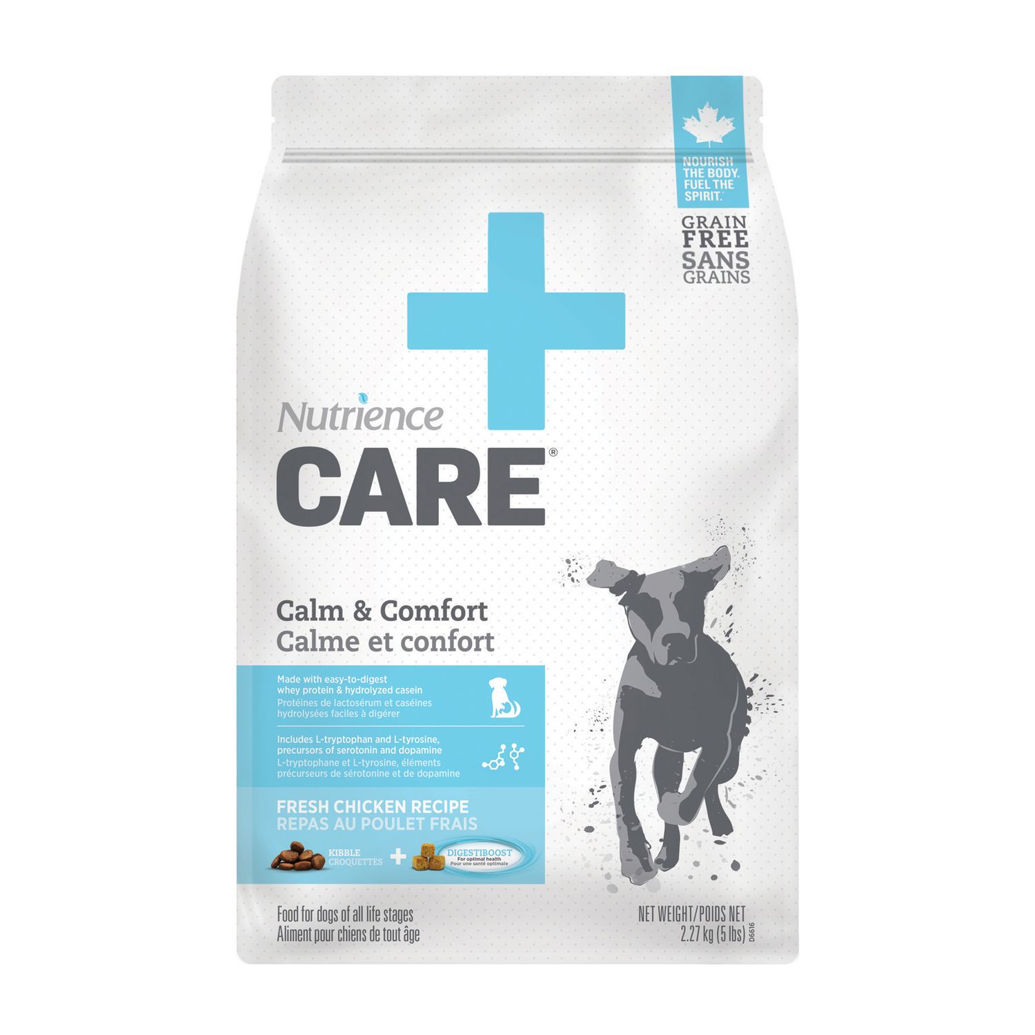 NUTRIENCE - Care+ Calm &amp; Comfort / Anxiety &amp; Hyperactivity Dog Food, Size: 2.27kg