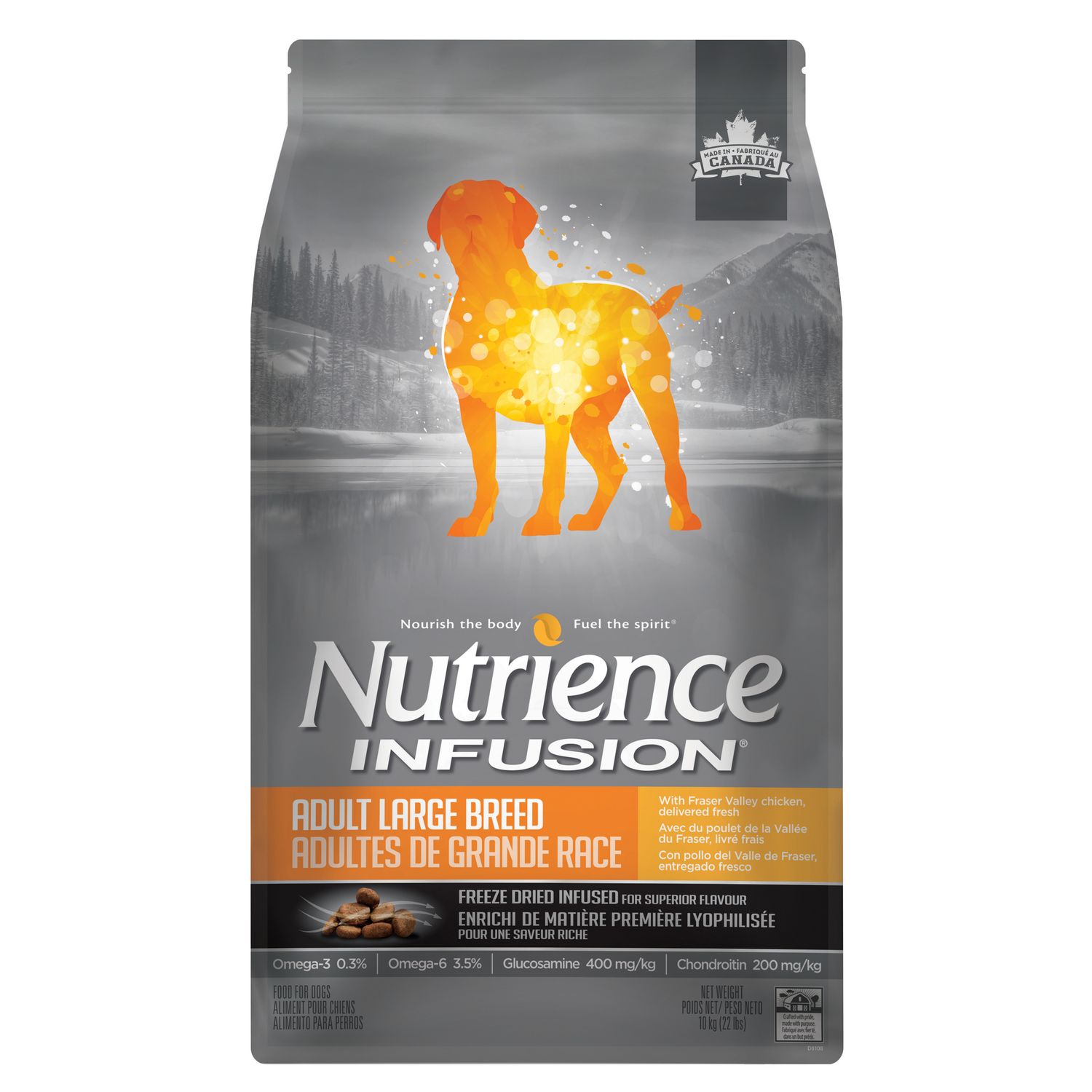 NUTRIENCE - Fraser Valley Chicken Infusion Healthy Adult Large Breed Dog Food, Size: 10kg