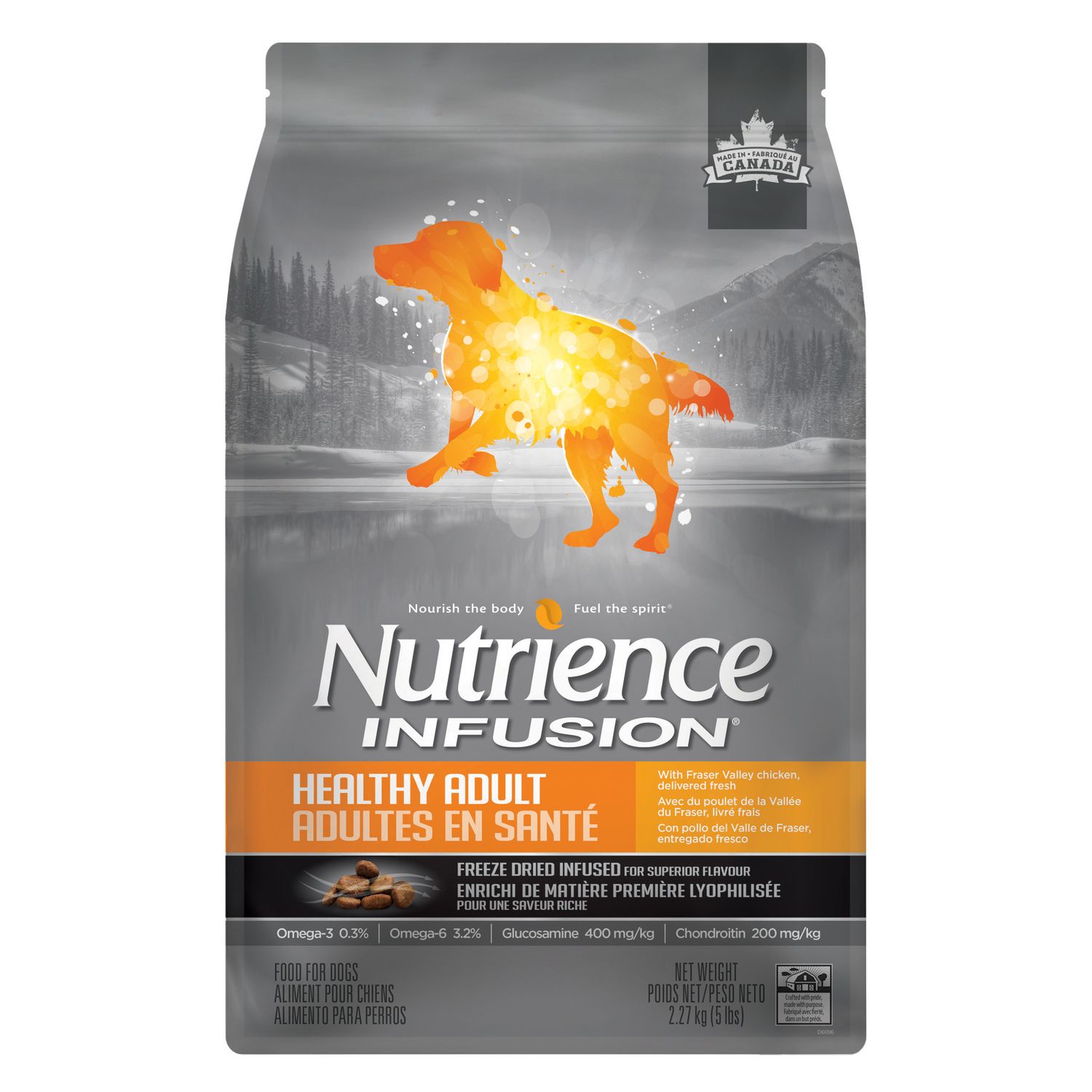 NUTRIENCE - Fraser Valley Chicken Infusion Healthy Adult Dog Food, Size: 2.27kg