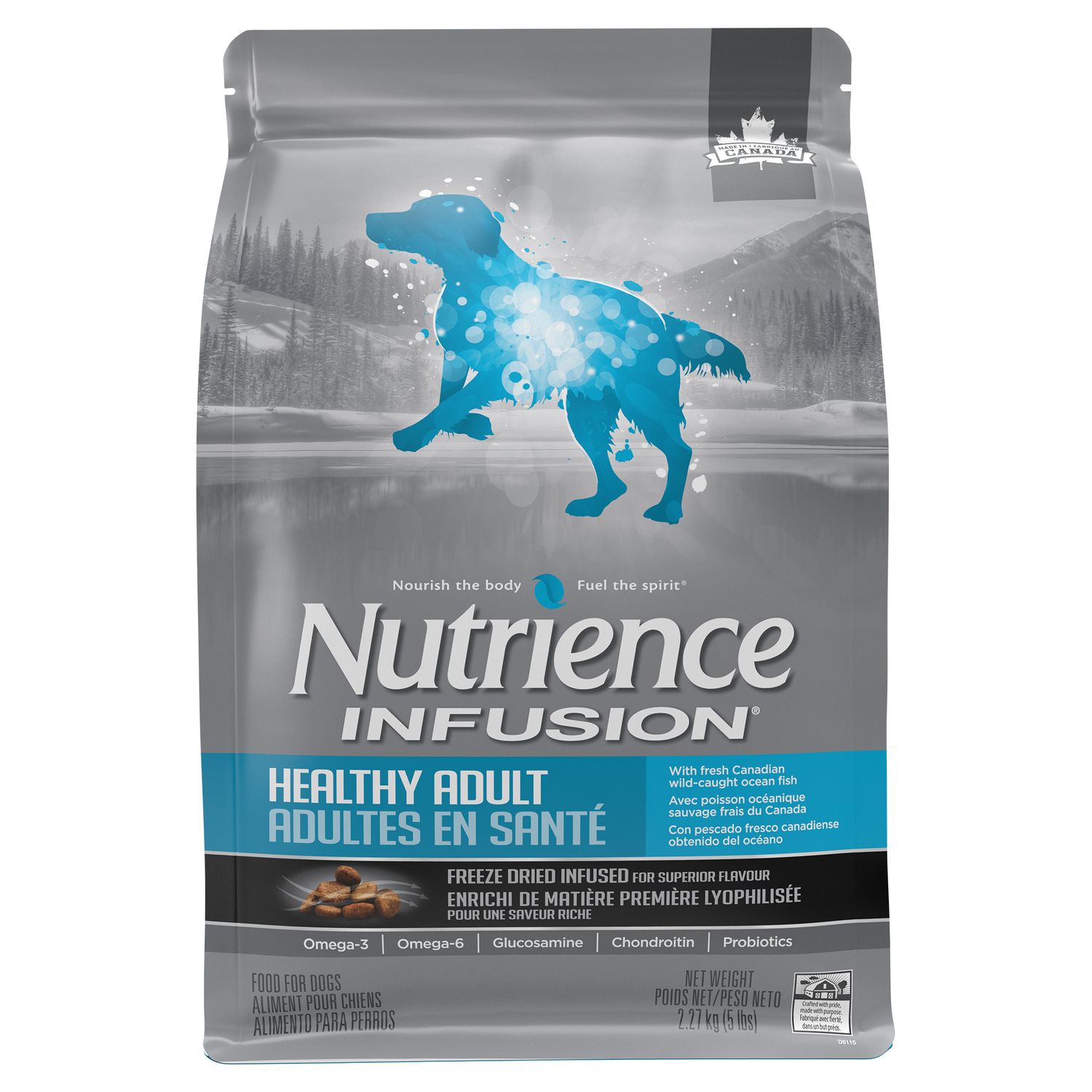 NUTRIENCE - Ocean Wild Fish Infusion Healthy Adult Dog Food, Size: 2.27kg