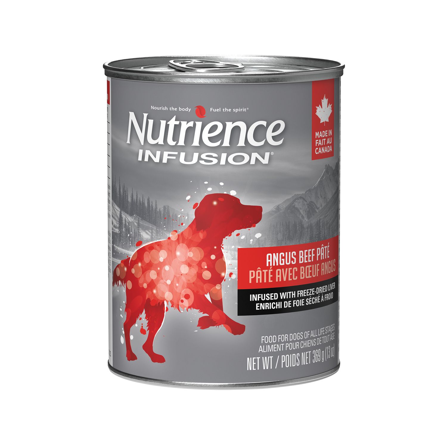 NUTRIENCE - Angus Beef Infusion Pâté Wet Dog Food, Size: 369g