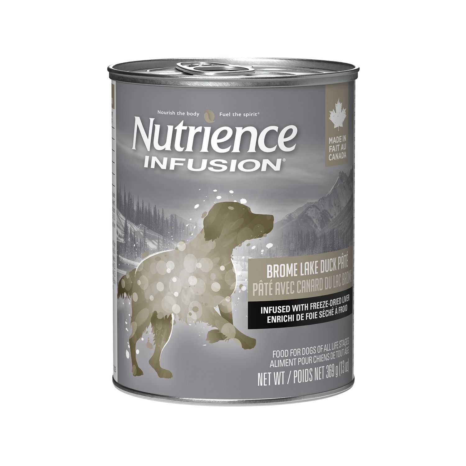 NUTRIENCE - Brome Lake Duck Infusion Pâté Wet Dog Food, Size: 369g