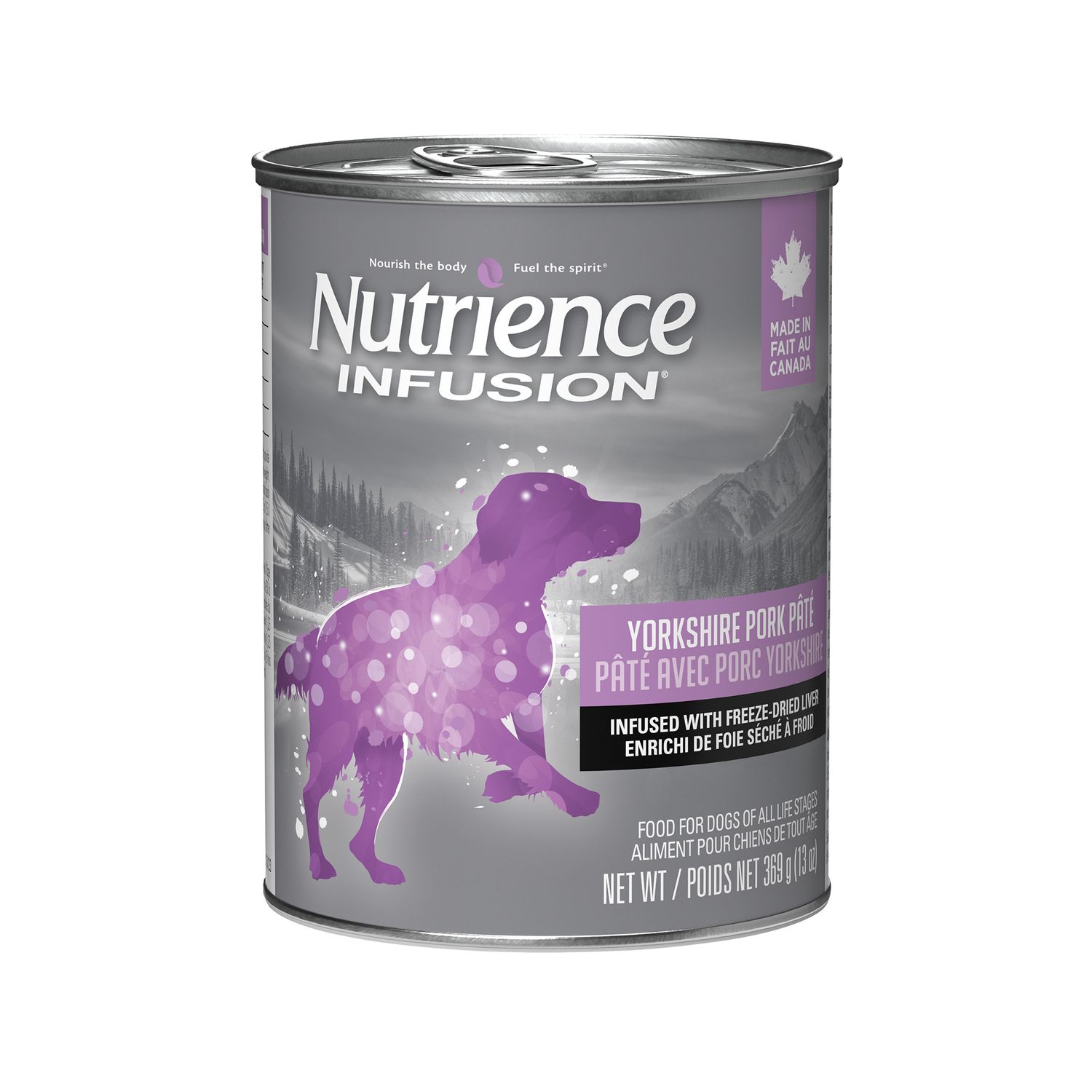 NUTRIENCE - Yorkshire Pork Infusion Pâté Wet Dog Food, Size: 369g