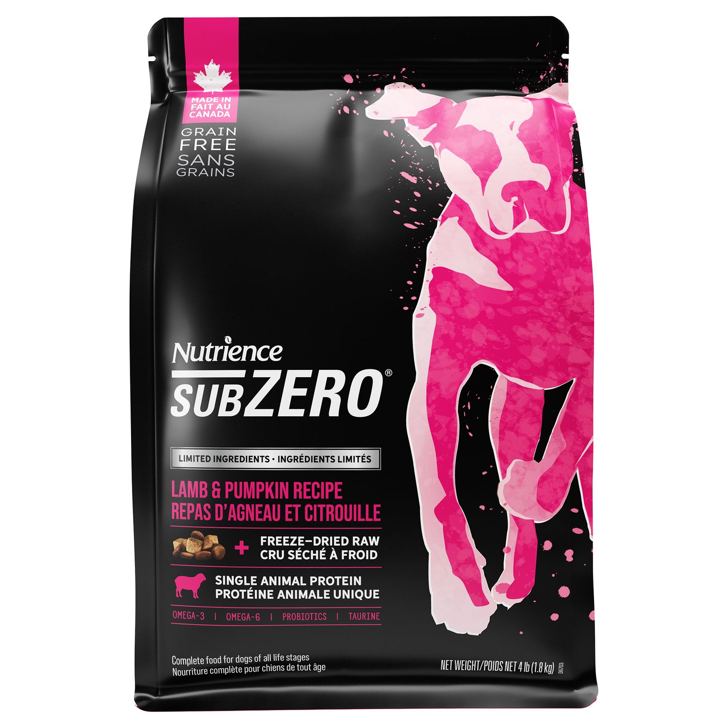 NUTRIENCE - SubZero Lamb &amp; Pumpkin Limited Ingredient Dog Food, Size: 1.8kg