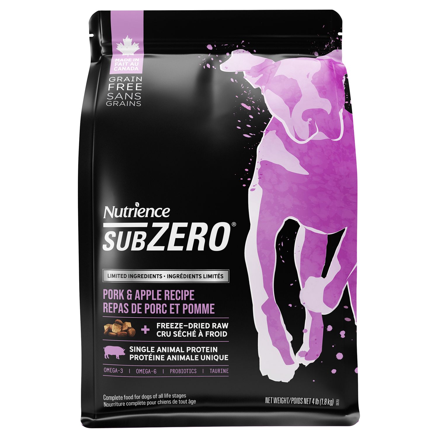 NUTRIENCE - SubZero Pork &amp; Apple Limited Ingredient Dog Food, Size: 1.8kg
