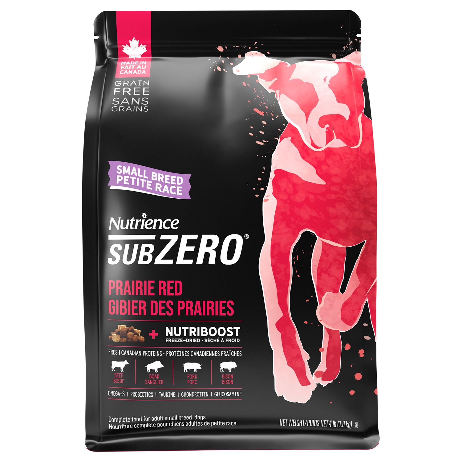 NUTRIENCE - SubZero Prairie Red High Protein Small Breed Dog Recipe, Size: 1.8kg
