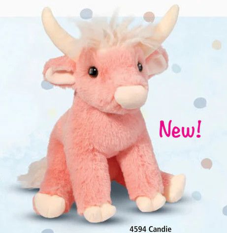 DOUGLAS - Candie the Soft Pink Highland Cow Plush, Size: 10''