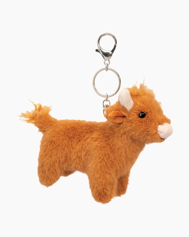 DOUGLAS - Highland Cow Bag Charm, Colour: Roux