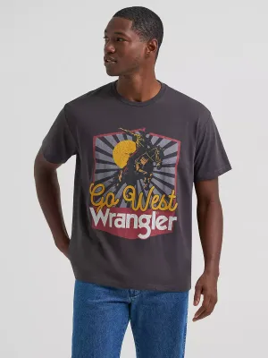 WRANGLER - Go West Vintage Fit Graphic Phantom T-Shirt
