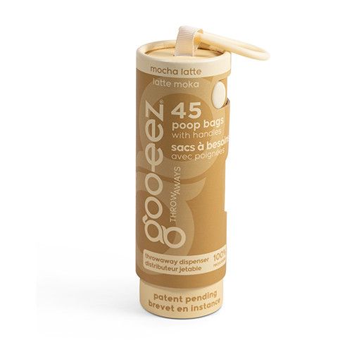 GOO-EEZ - Throwaways Poop Bag Dispenser, Type: Mocha Latte, Size: 45 Unités